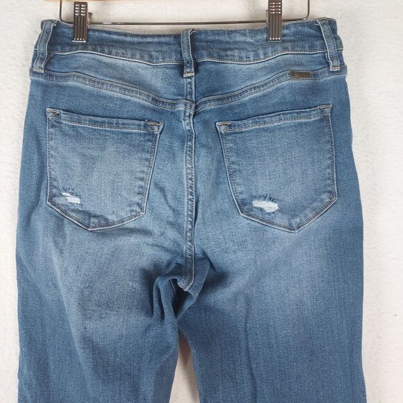 KanCan Women’s Jeans 9/28 Blue High Rise Skinny Raw Hem Ankle Slit KC7140M - Picture 3 of 11